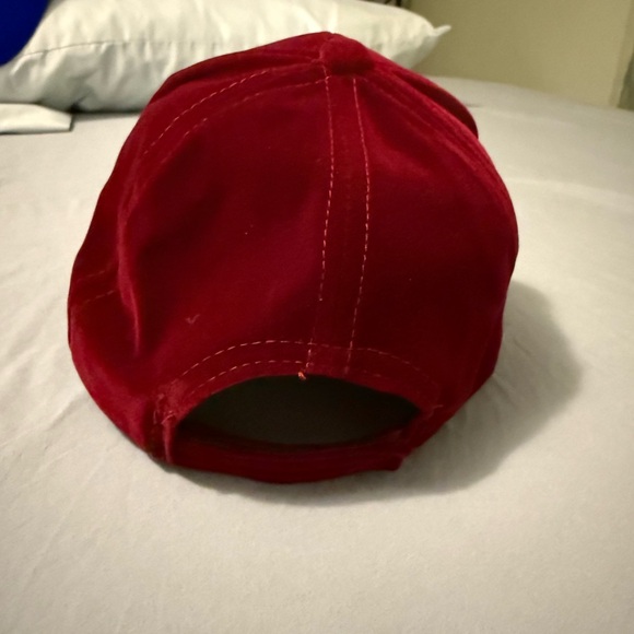 Red Cap with Rhinestone Logo - Picture 3 of 3